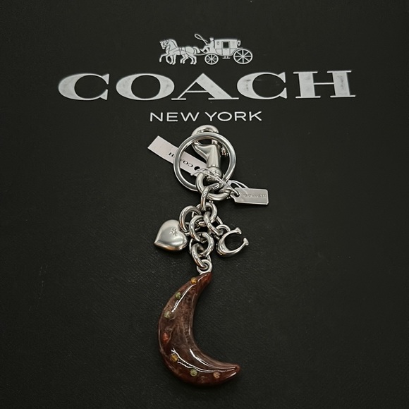 NWT Coach Moon Cluster Bag Charm Crescent Keychain FOB - Picture 1 of 6